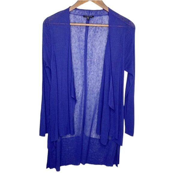 Eileen Fisher Open Front Semi Sheer Linen Blend Cardigan Size Small Petite - Picture 2 of 10